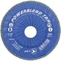 Powerblend TRM Trimmable Flap Disc, 4-1/2" x 7/8", Type 29, Z40 Grit, Zirconium Haskins Industrial Inc.