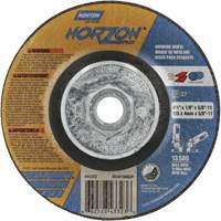Disque de meulage et tronçonnage NorZon Plus SGZ CA, 4-1/2" x 1/8", Arbre de 5/8"-11, Type 27, C&eacute;ramique d'alumine Haskins Industrial Inc.