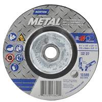 Disque de meulage et tronçonnage m&eacute;tallique, 4-1/2" x 1/8", Arbre de 5/8"-11, Type 27, Oxyde d'aluminium Haskins Industrial Inc.
