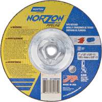 Meule &agrave; tronçonner &agrave; angle droit NorZon Plus SGZ, 7" x 1/8", Arbre de 5/8"-11, Type 27/42, C&eacute;ramique d'alumine, 8600 Tr/min Haskins Industrial Inc.