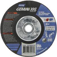Disque combin&eacute; de meulage et tronçonnage Gemini XXL, 4-1/2" x 1/8", Arbre de 5/8"-11, Type 27, Oxyde d'aluminium Haskins Industrial Inc.