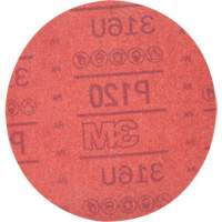 Hookit Red Abrasive Disc 316U, 01224, 6" Dia., P120 Grit, Aluminum Oxide, A Haskins Industrial Inc.