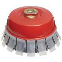 Knotted Wire Cup Brush with Protective Guard, 2-3/4" Dia. x 5/8"-11 Arbor Haskins Industrial Inc.