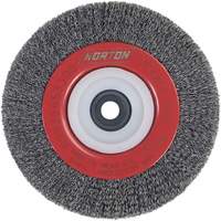 Crimped Bench Wheel, 6" Dia., 0.014" Fill, 1/2"-2 Arbor Haskins Industrial Inc.