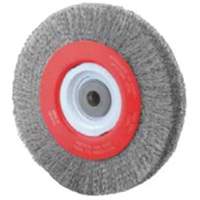 Crimped Bench Wheel, 8" Dia., 0.014" Fill, 1/2"-2 Arbor Haskins Industrial Inc.