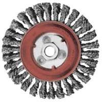 Full Cable Twist Wire Wheel, 5" Dia., 0.02" Fill, 5/8"-11 Arbor, Steel Haskins Industrial Inc.