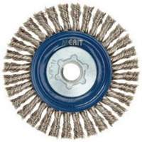 Stringer Bead Knot Wire Brush For Angle Grinders, 5" Dia., 0.02" Fill, 5/8"-11 Arbor, Stainless Steel Haskins Industrial Inc.