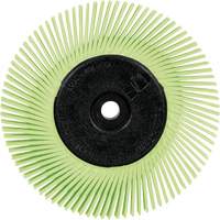 Brosse radiale en soies de pr&eacute;cision type A PN-RB avec adaptateur Scotch-Brite , C&eacute;ramique, Grain 50+, 6" dia. Haskins Industrial Inc.