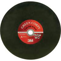 Green Corps Cut Off Wheel, 13-9/10" x 0.118", 1" Arbor, Ceramic, 20000 RPM Haskins Industrial Inc.