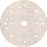 Disque abrasif dor&eacute; Hookit, dia 6", Grain 120, Oxyde d'aluminium, Poids C Haskins Industrial Inc.