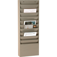 Literature Storage Racks, Stationary, 11 Slots, Steel, 13-1/4" W x 4-1/8" D x 36" H Haskins Industrial Inc.