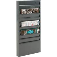 Literature Storage Racks, Stationary, 10 Slots, Steel, 13-1/8" W x 2" D x 26-1/4" H Haskins Industrial Inc.