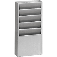 Literature Storage Racks, Stationary, 5 Slots, Steel, 9-3/4" W x 4-1/8" D x 21" H Haskins Industrial Inc.