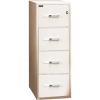Fire Resistant Filing Cabinets, Steel, 4 Drawers, 19-3/4" W x 31" D x 54" H, Beige Haskins Industrial Inc.