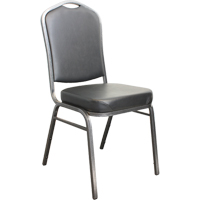Chaises empilables, Vinyle, Hauteur 37", Capacit&eacute; 275 lb, Noir Haskins Industrial Inc.