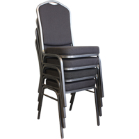 Chaises empilables, Tissu, Hauteur 37", Capacit&eacute; 275 lb, Noir Haskins Industrial Inc.