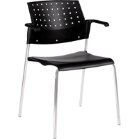 Chaises empilables, Plastique, Hauteur 33", Capacit&eacute; 300 lb, Noir Haskins Industrial Inc.