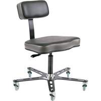 Chaise ergonomique SF160, Mobile, Vinyle Si&egrave;ge, Noir Haskins Industrial Inc.