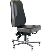 Synergo I Ergonomic Chair, Mobile, Vinyl Seat, Black Haskins Industrial Inc.