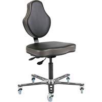 Vega Multi-Tilt Ergonomic Chair, Mobile, Adjustable, Vinyl Seat, Black/Grey Haskins Industrial Inc.