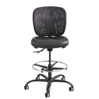 Vue Heavy-Duty Stool, Vinyl, Black, 350 lbs. Capacity Haskins Industrial Inc.