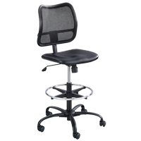 Vue Ergonomic Stool, Vinyl, Black, 250 lbs. Capacity Haskins Industrial Inc.