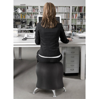 Zenergy Ball Chair, Vinyl, Black, 250 lbs. Capacity Haskins Industrial Inc.