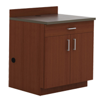 Modular Base Cabinet, Melamine, 39" H x 36" W x 25" D, Mahogany Haskins Industrial Inc.