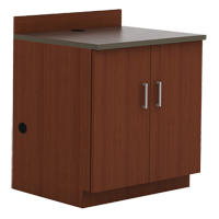 Modular Base Cabinet, Melamine, 2 Shelves, 39" H x 36" W x 25" D, Mahogany Haskins Industrial Inc.