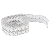 Attaches en jeton, Boucle et crochet, 3/4" dia., Adh&eacute;sif, Blanc Haskins Industrial Inc.
