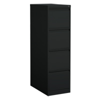 Vertical Filing Cabinet, Steel, 4 Drawers, 15-1/7" W x 25" D x 52" H, Black Haskins Industrial Inc.