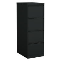 Vertical Filing Cabinet, Steel, 4 Drawers, 18-1/7" W x 25" D x 52" H, Black Haskins Industrial Inc.
