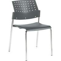 Chaises sans accoudoirs empilables, Plastique, Hauteur 33", Capacit&eacute; 300 lb, Gris Haskins Industrial Inc.