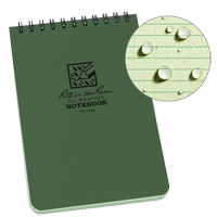 Carnet de notes de poche &agrave; spirale, Couverture souple, Vert, 100 Pages, 4" , 6"  Haskins Industrial Inc.