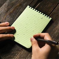 Carnet de notes de poche &agrave; spirale, Couverture souple, Vert, 100 Pages, 4" , 6"  Haskins Industrial Inc.