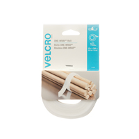 Ruban d'attaches One-Wrap, Boucle et crochet, 12' x 3/4", Auto-aggripant, Blanc Haskins Industrial Inc.