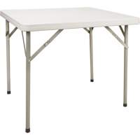 Table pliante, Carr&eacute;e, 34" l x 34" la, Poly&eacute;thyl&egrave;ne, Blanc Haskins Industrial Inc.