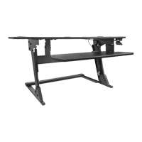 Goya Sit-Stand Workstation, Desktop Unit, 20" H x 42" W x 16" D, Black Haskins Industrial Inc.