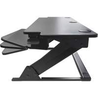Goya Sit-Stand Workstation, Desktop Unit, 20" H x 42" W x 16" D, Black Haskins Industrial Inc.