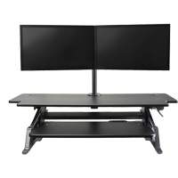 Goya Sit-Stand Workstation, Desktop Unit, 20" H x 42" W x 16" D, Black Haskins Industrial Inc.