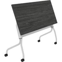 Newland Flip-Top Training Table, 24" L x 60" W x 29-1/2" H, Dark Brown Haskins Industrial Inc.
