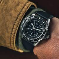 Grande montre automatique de plong&eacute;e, Num&eacute;rique, &agrave; piles, 41 mm, Noir Haskins Industrial Inc.