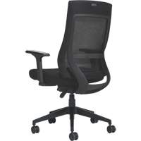 Chaise &agrave; dossier moyen avec m&eacute;canisme &agrave; basculement synchronis&eacute; &agrave; d&eacute;tection de poids , Mailles, Noir Haskins Industrial Inc.