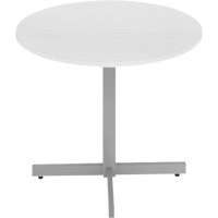 Newland Height-Adjustable Round Table, 36" L x 36" W x 29" H, 1" Top, Laminate/Polypropylene, White Haskins Industrial Inc.