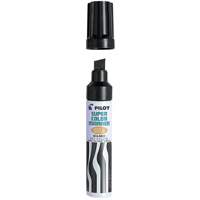 Refillable Super Colour Permanent Marker, Chisel, Black Haskins Industrial Inc.