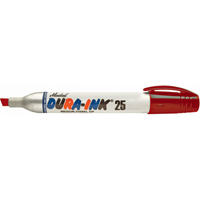 Dura-Ink&reg; Markers - #25 Felt-Tip, Chisel, Red Haskins Industrial Inc.