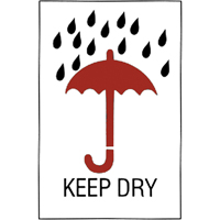 "Keep Dry" Special Handling Labels, 6" L x 4" W, Red on White Haskins Industrial Inc.