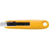 Compact Self-Retracting Safety Knife, 11 mm, Carbon Steel, Plastic Handle Haskins Industrial Inc.