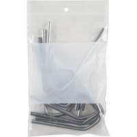 White Block Poly Bags, Reclosable, 6" x 4", 2 mils Haskins Industrial Inc.