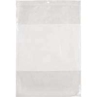 White Block Poly Bags, Reclosable, 12" x 9", 2 mils Haskins Industrial Inc.